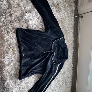 Black Velvet Crop Sweater